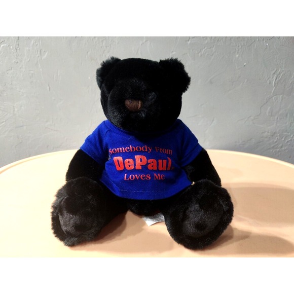 Velvets by Greek Other - Velvets by Greek Jet Black Brown Nose‎ Plush Teddy Bear 670402 Very Soft